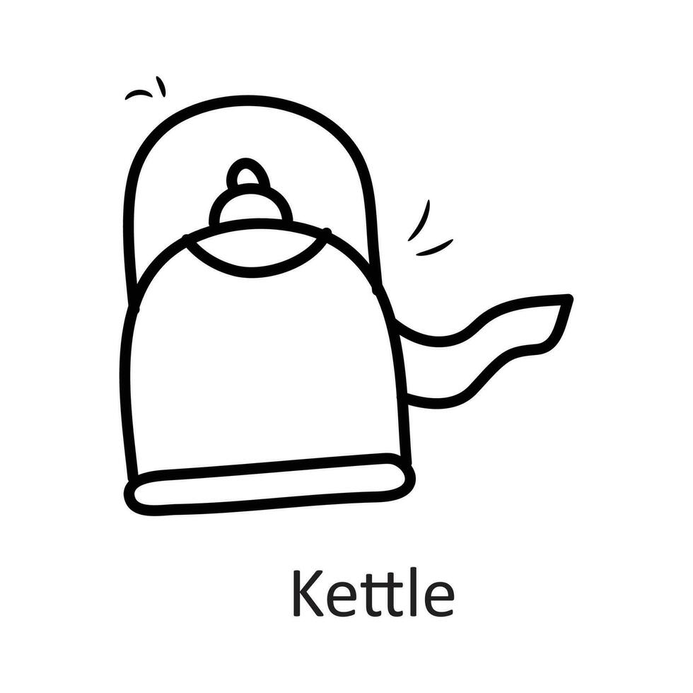 Kettle vector outline Icon Design illustration. Household Symbol on White background EPS 10 File