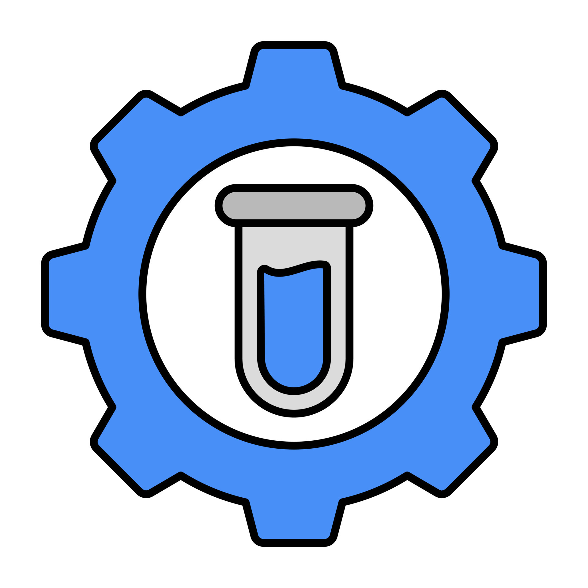 Test tube with gear, icon of lab management 23690259 Vector Art at Vecteezy