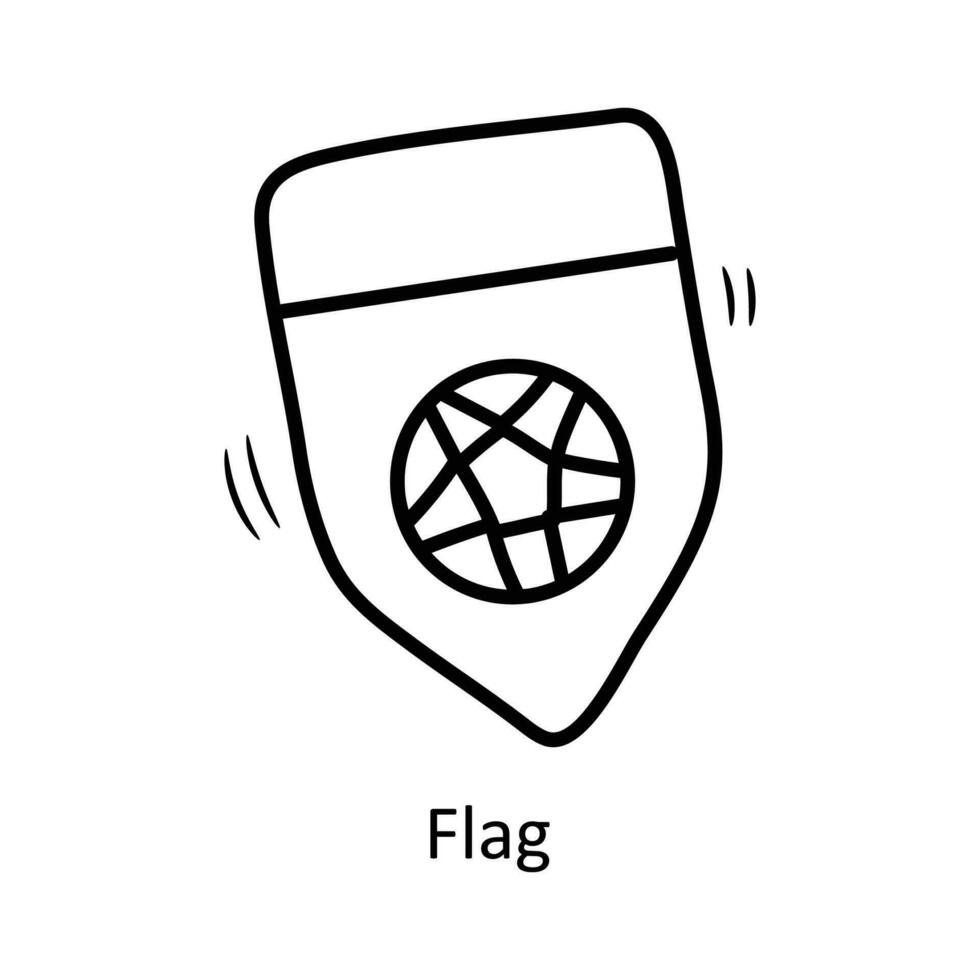 Flag vector outline Icon Design illustration. Olympic Symbol on White background EPS 10 File