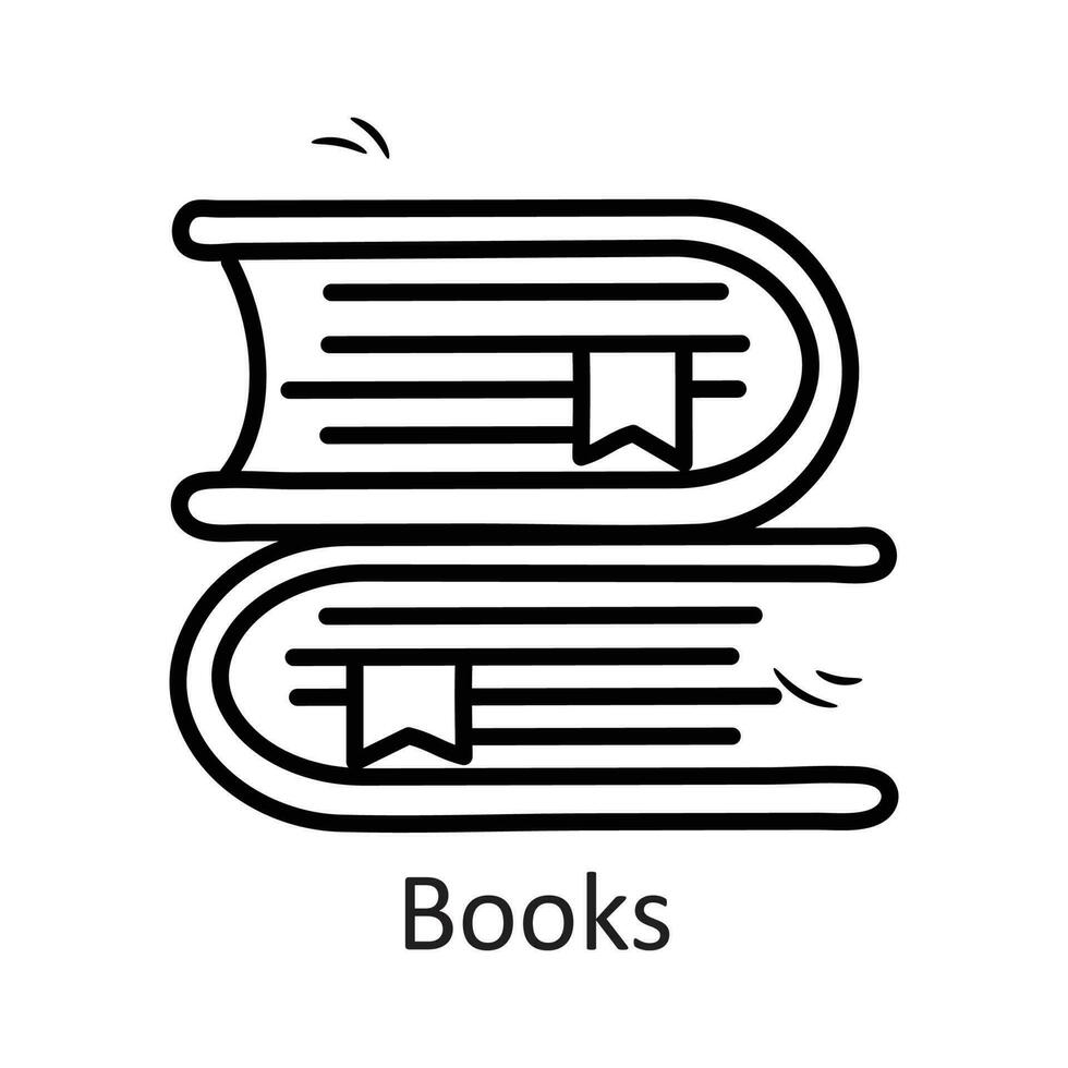 libros vector contorno icono diseño ilustración. papelería símbolo en blanco antecedentes eps 10 archivo