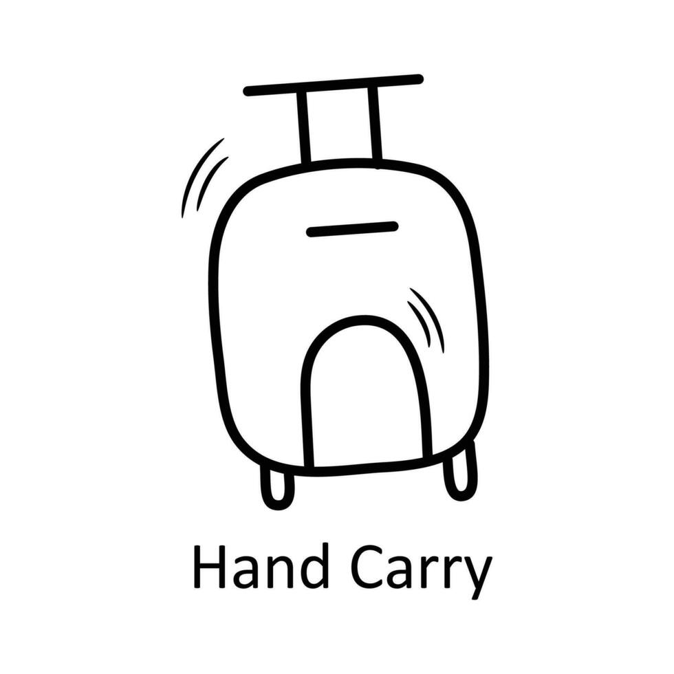 Hand Carry vector outline Icon Design illustration. Travel Symbol on White background EPS 10 File