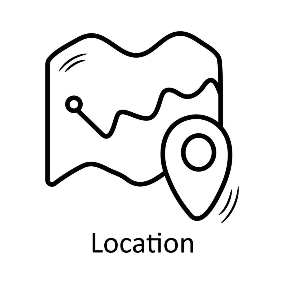 Location vector outline Icon Design illustration. Travel Symbol on White background EPS 10 File