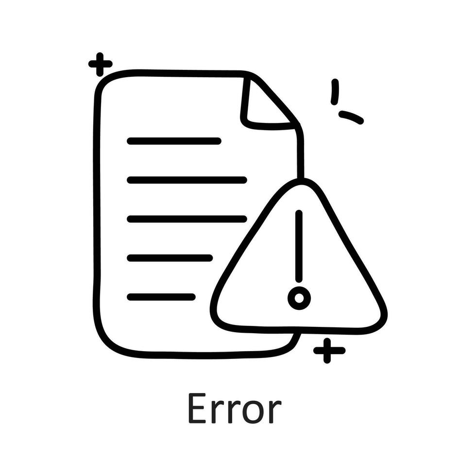 error vector contorno icono diseño ilustración. comunicación símbolo en blanco antecedentes eps 10 archivo