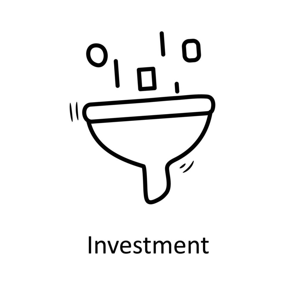 Investment  vector outline Icon Design illustration. Business Symbol on White background EPS 10 File