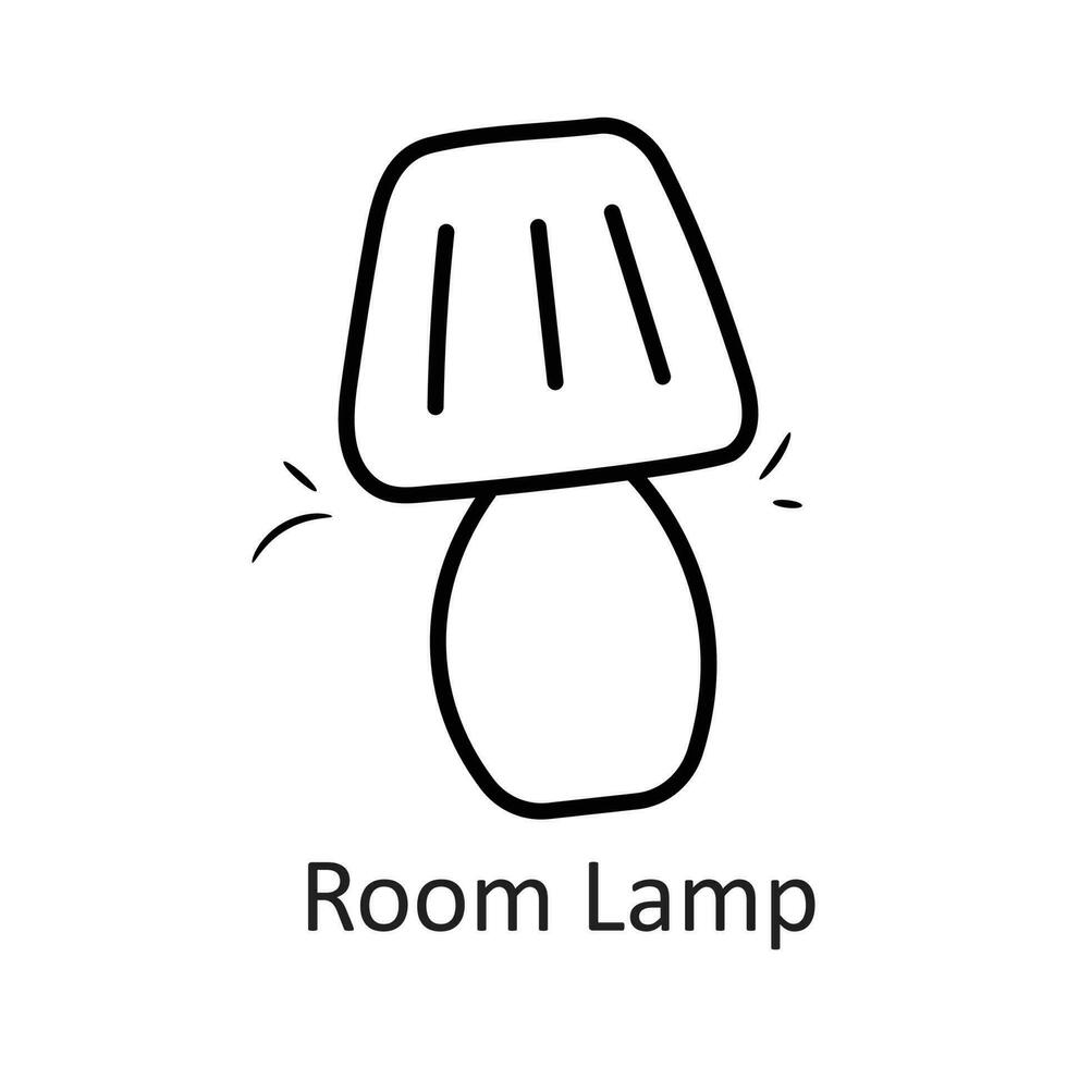 habitación lámpara vector contorno icono diseño ilustración. casa símbolo en blanco antecedentes eps 10 archivo