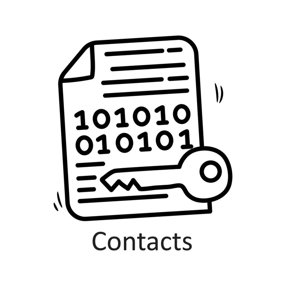 contactos vector contorno icono diseño ilustración. seguridad símbolo en blanco antecedentes eps 10 archivo