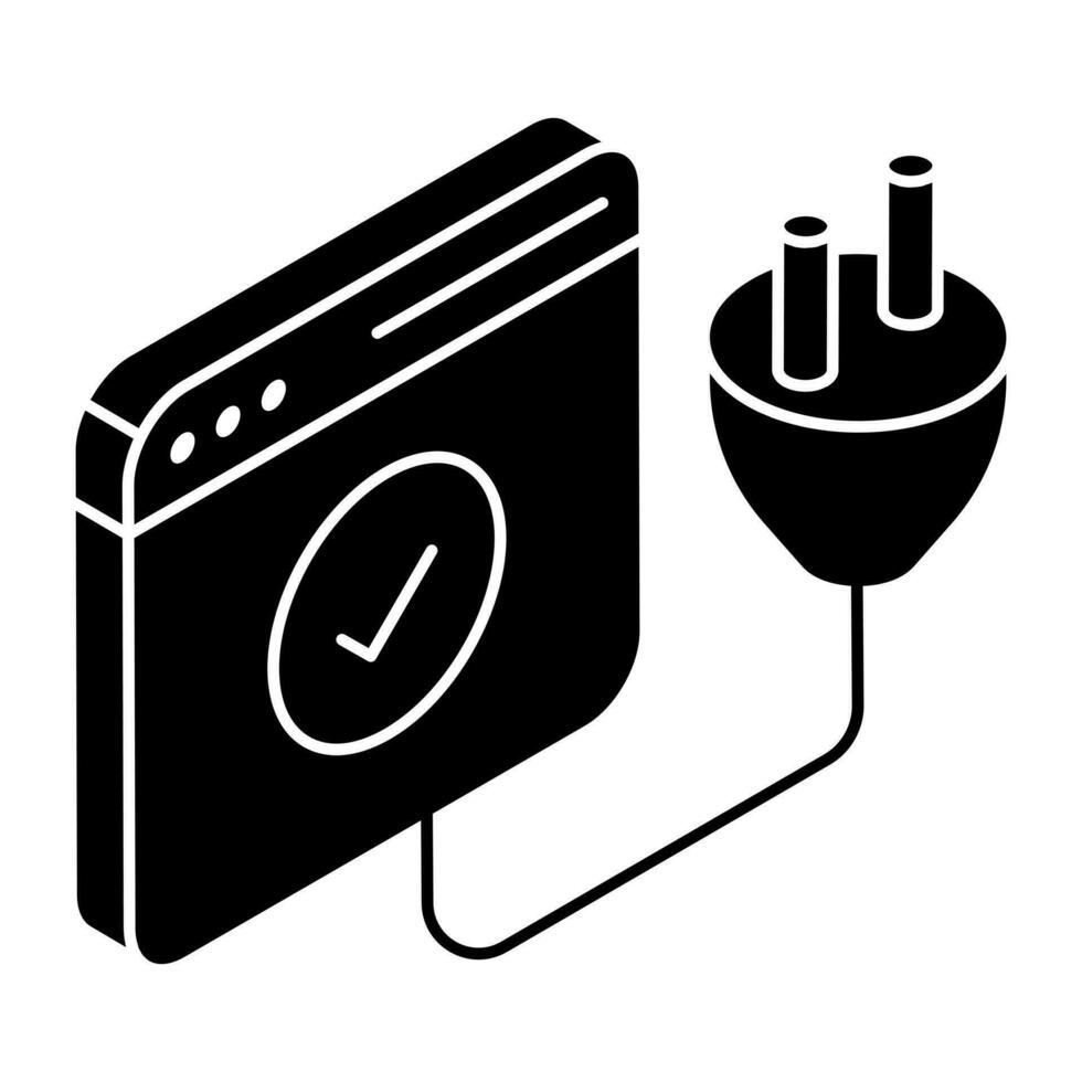 moderno diseño icono de eléctrico enchufe vector