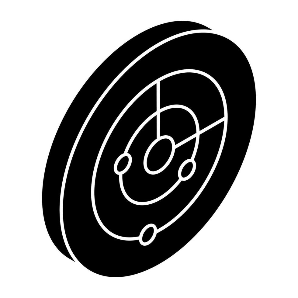 An editable design icon of radar vector