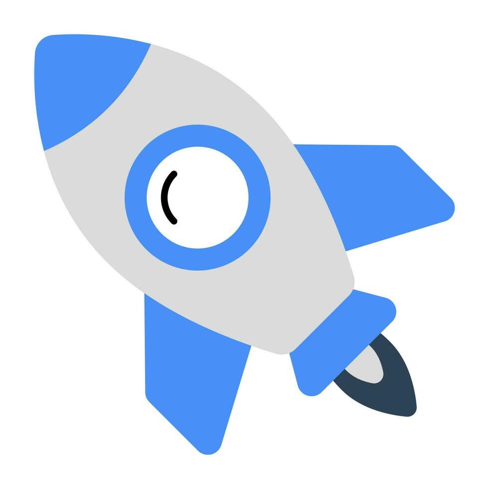 Conceptual flat design icon of launch vector