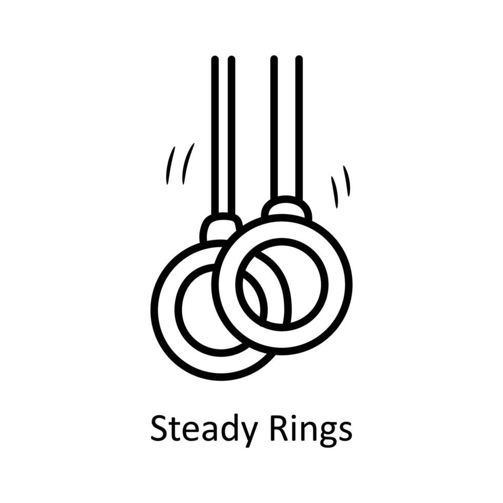 Steady Rings vector outline Icon Design illustration. Olympic Symbol on White background EPS 10 File