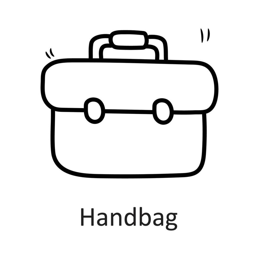 Handbag vector outline Icon Design illustration. Stationery Symbol on White background EPS 10 File