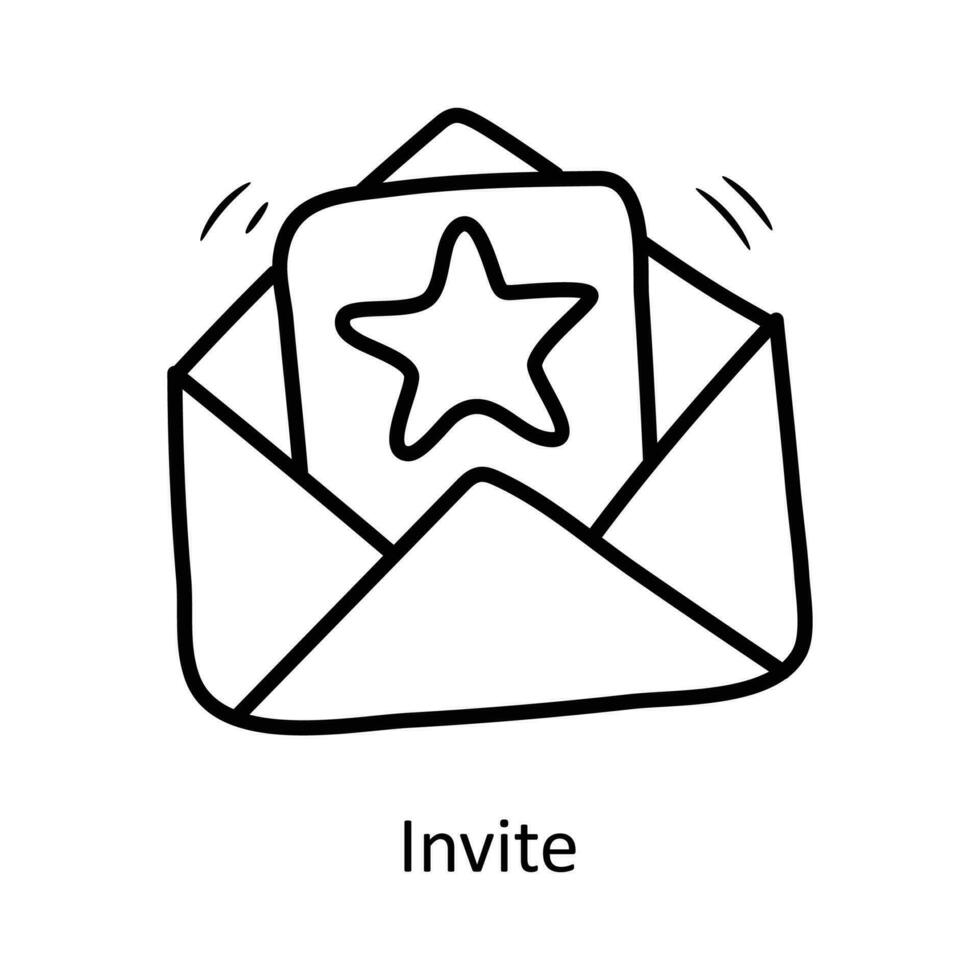 Invite vector outline Icon Design illustration. Party and Celebrate Symbol on White background EPS 10 File