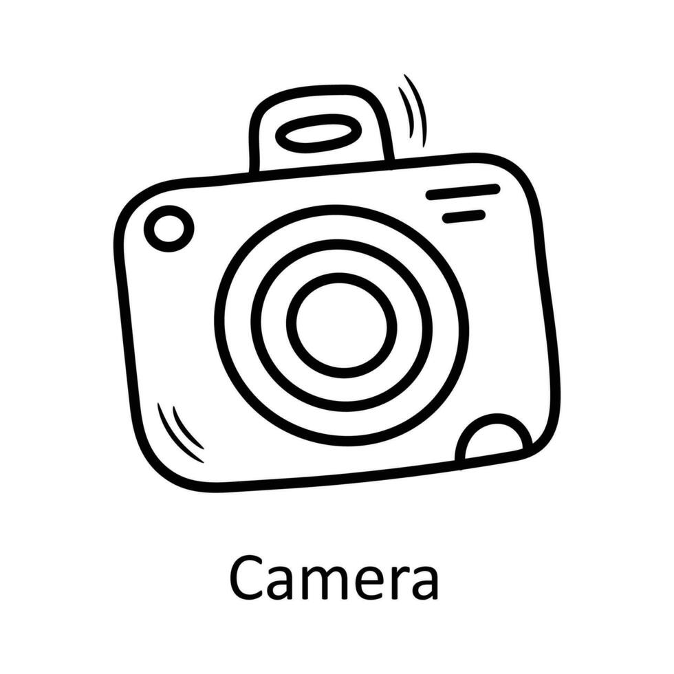 cámara vector contorno icono diseño ilustración. viaje símbolo en blanco antecedentes eps 10 archivo