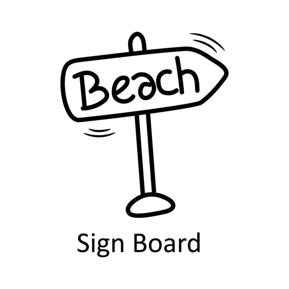 Sign Board vector outline Icon Design illustration. Travel Symbol on White background EPS 10 File