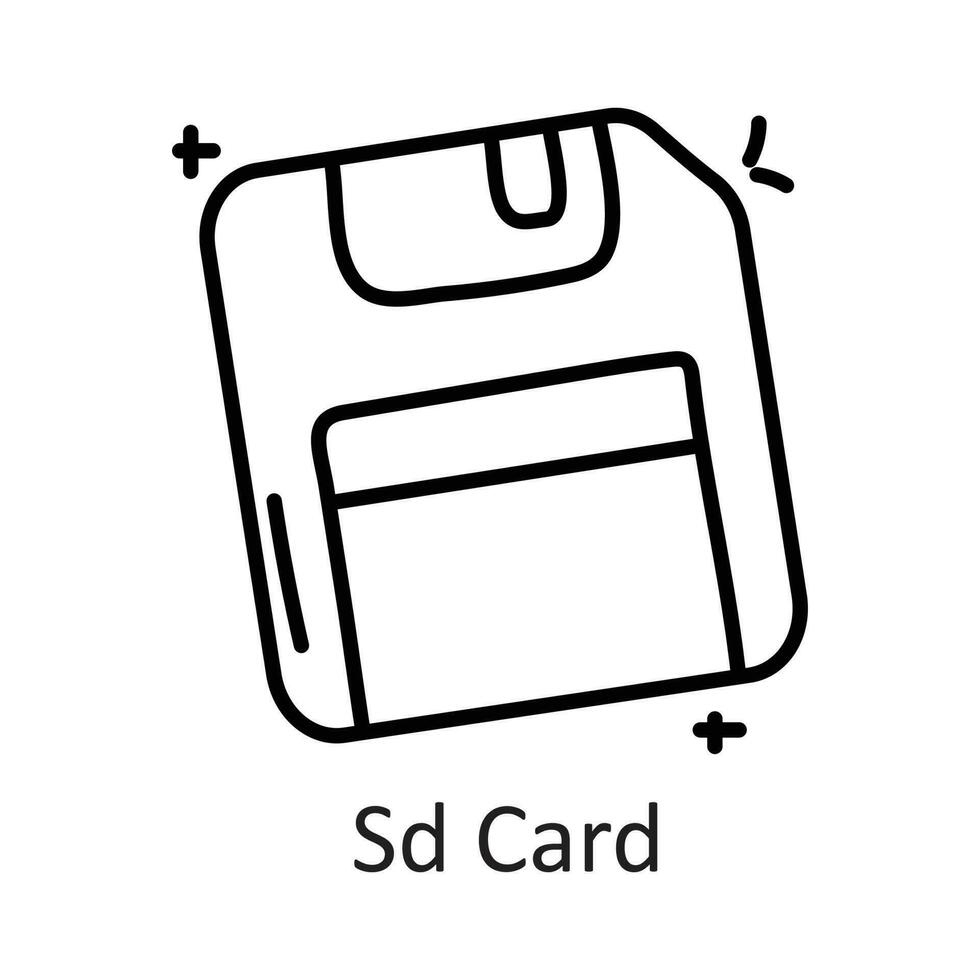Dakota del Sur tarjeta vector contorno icono diseño ilustración. comunicación símbolo en blanco antecedentes eps 10 archivo