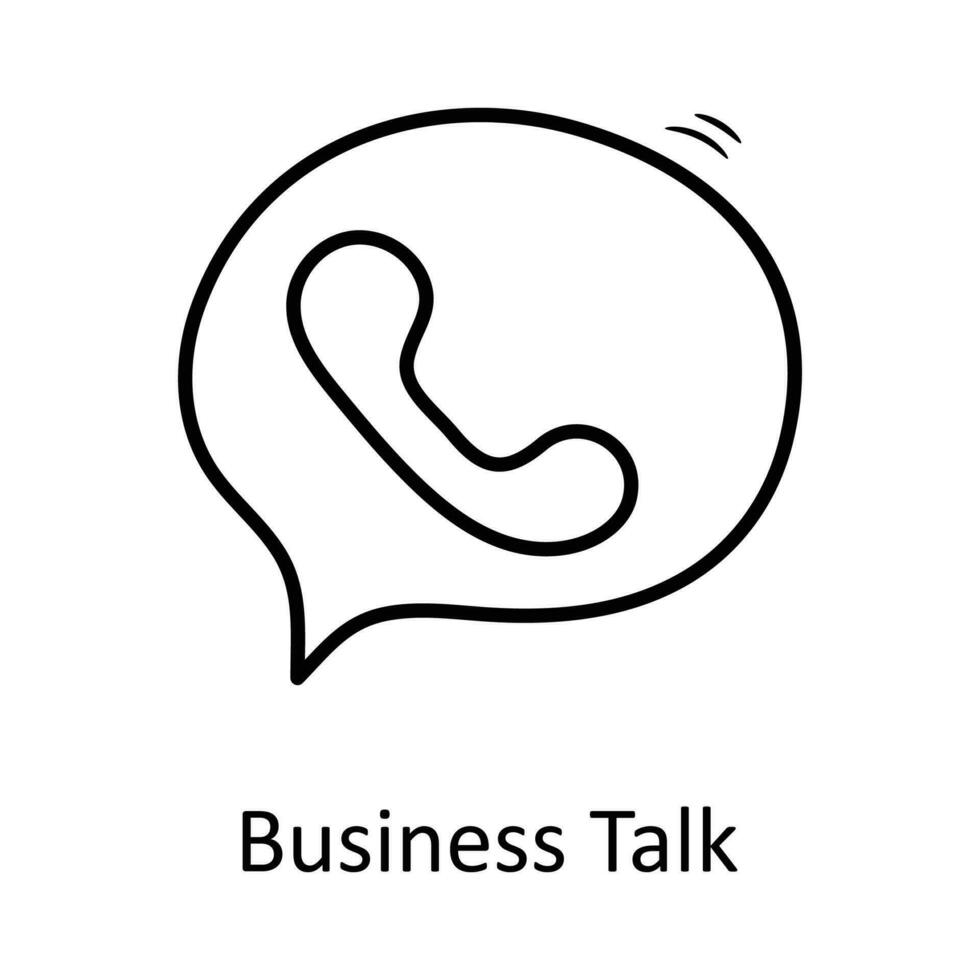 Business Talk  vector outline Icon Design illustration. Business Symbol on White background EPS 10 File