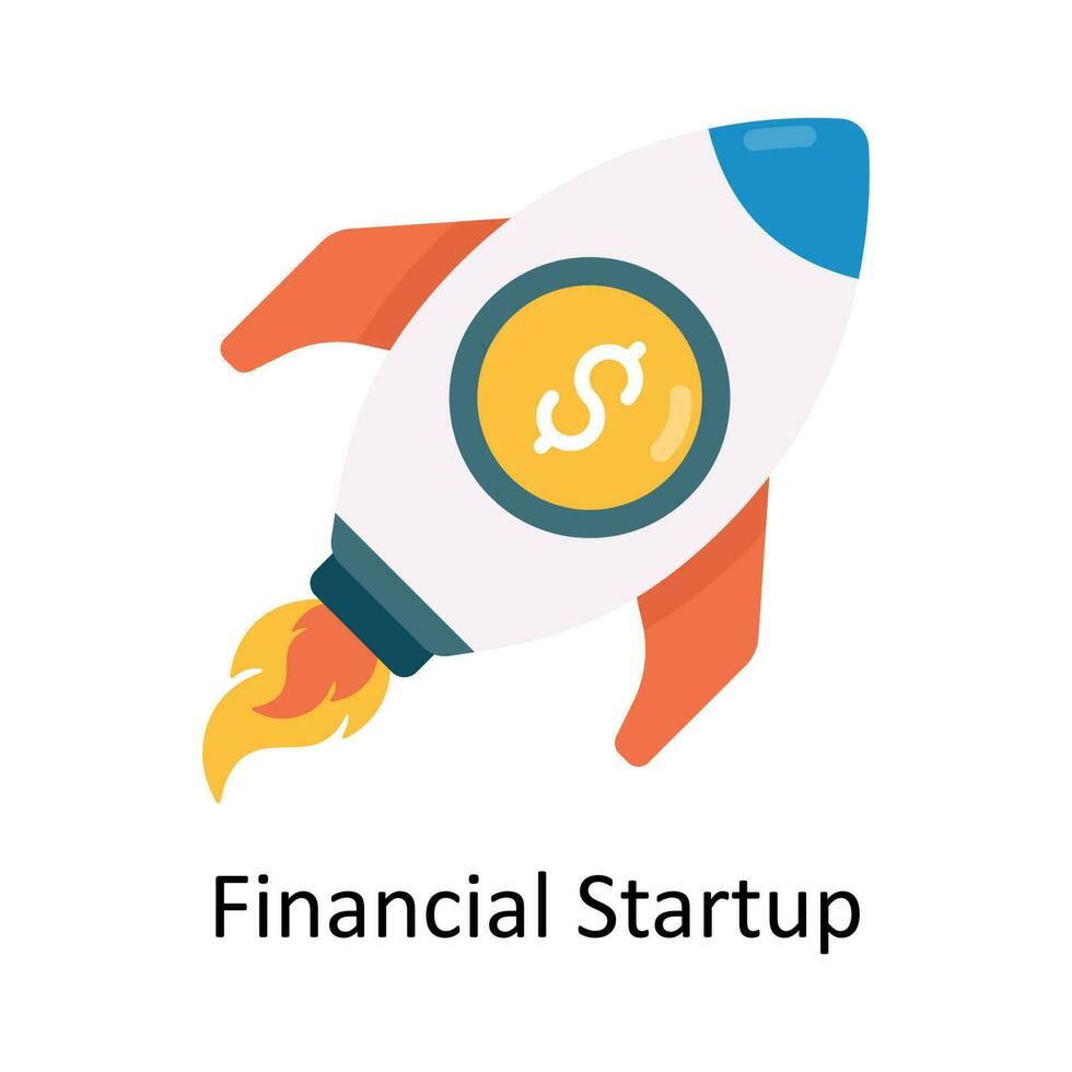 Financial Startup vector Flat Icon Design illustration. Finance Symbol on White background EPS 10 File