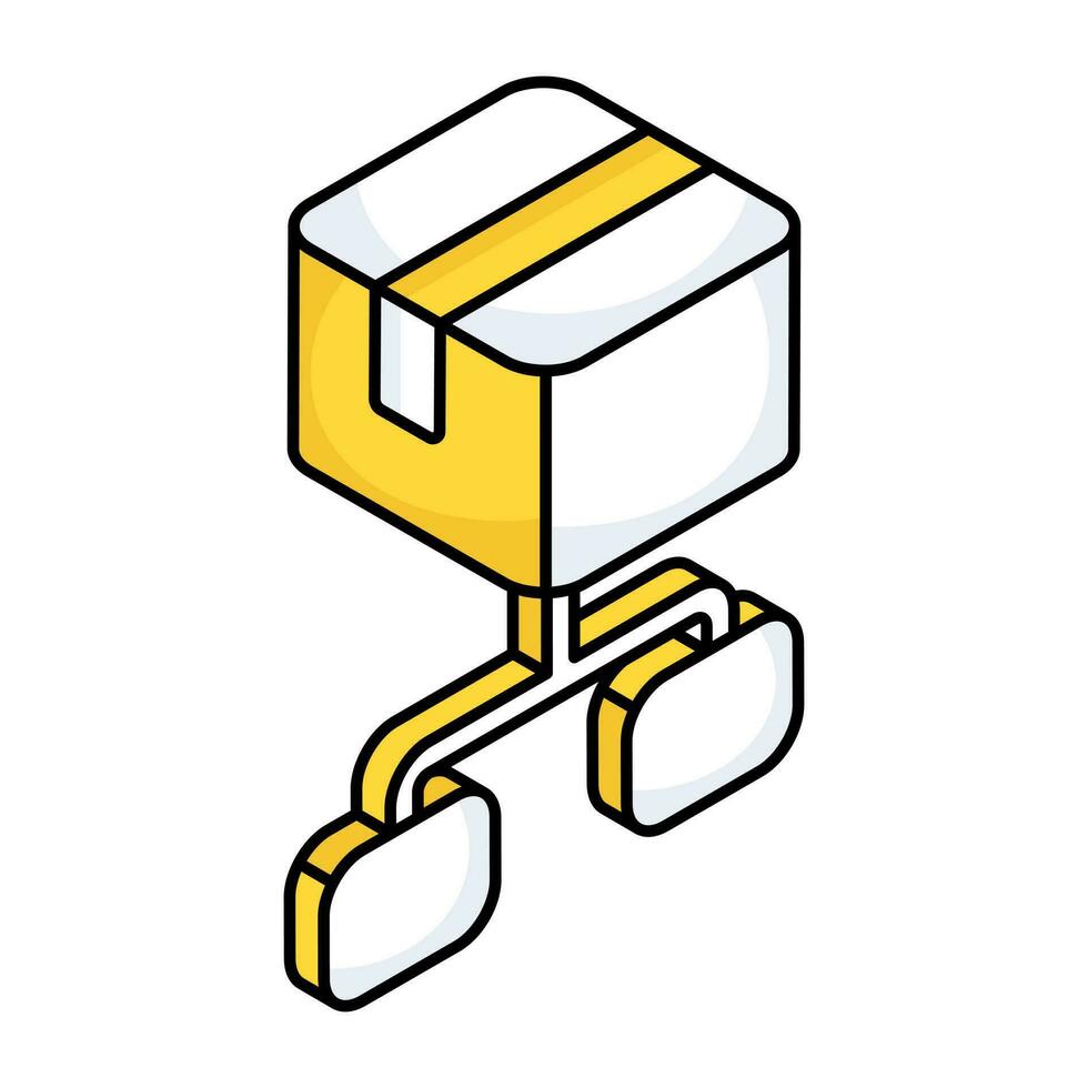 An editable design icon of logistic network vector