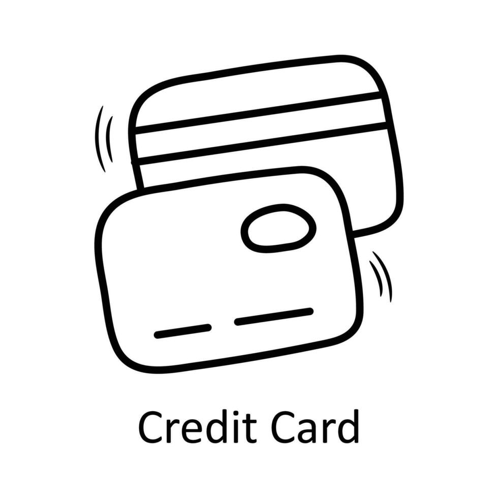 crédito tarjeta vector contorno icono diseño ilustración. viaje símbolo en blanco antecedentes eps 10 archivo