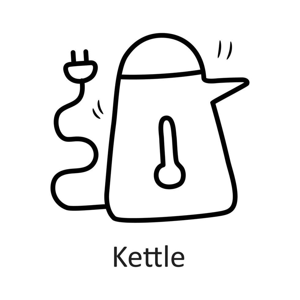 Kettle vector outline Icon Design illustration. Household Symbol on White background EPS 10 File