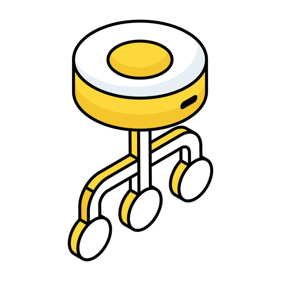 An icon design of db network vector