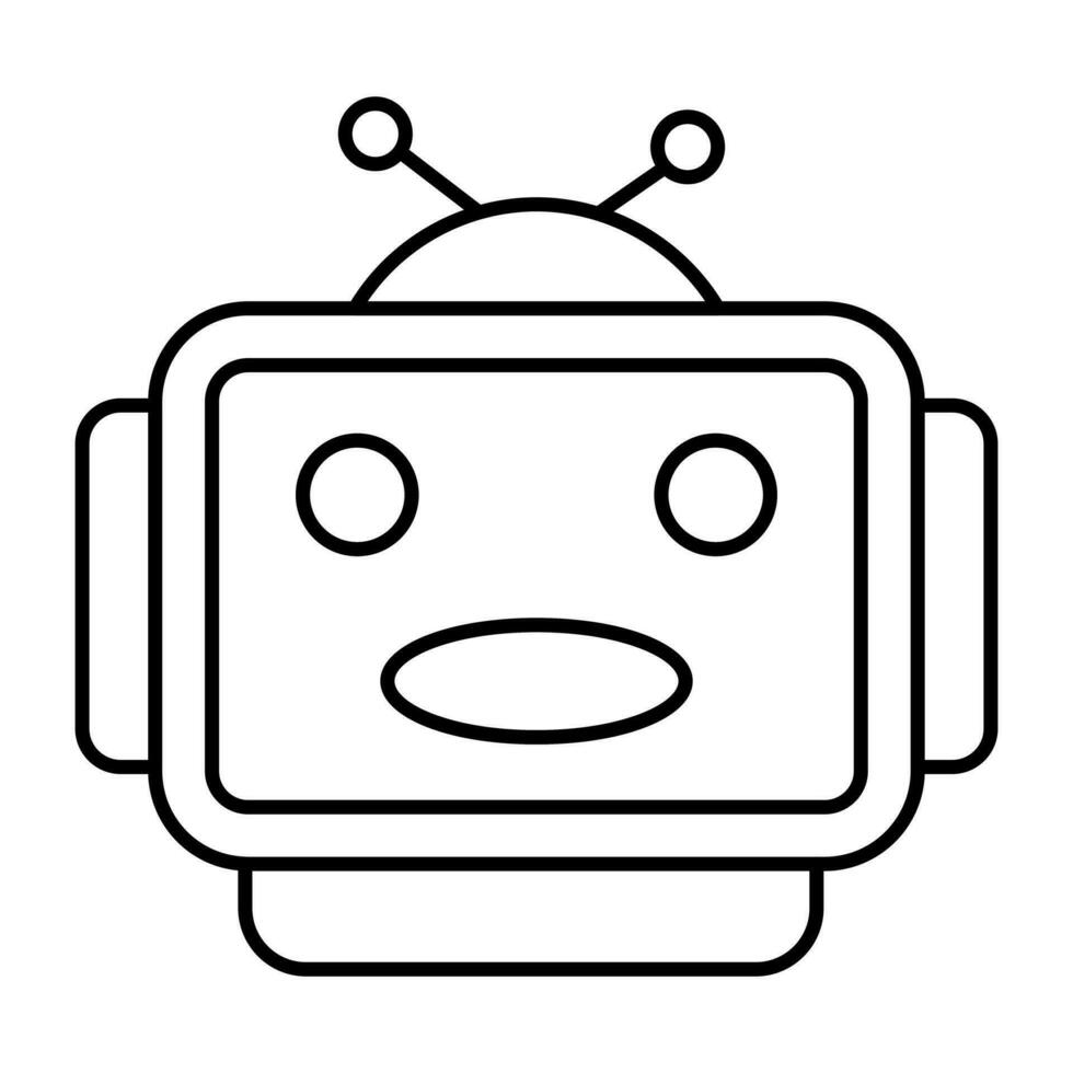 An icon design of talk bot vector