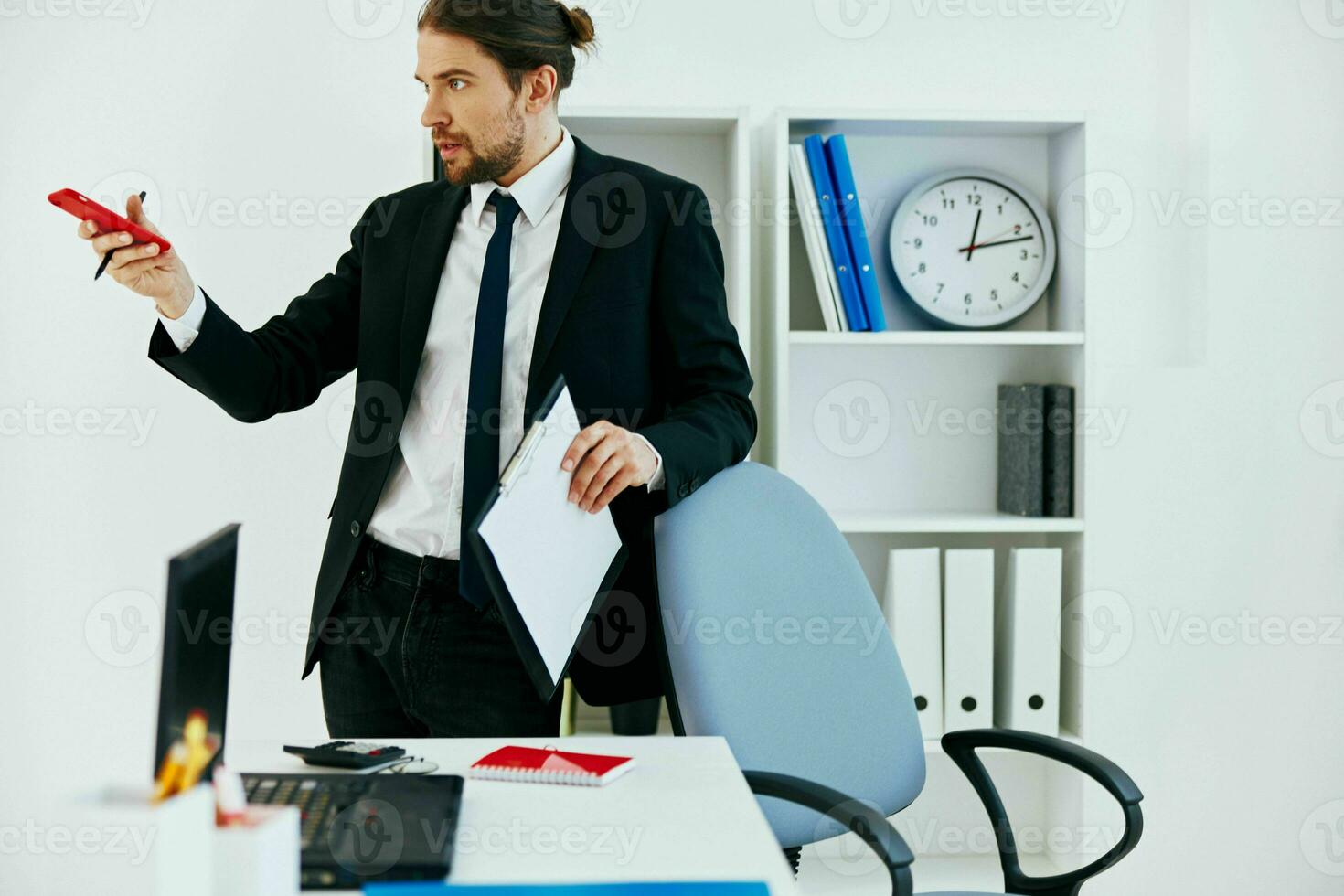 manager official documents work office technologies photo