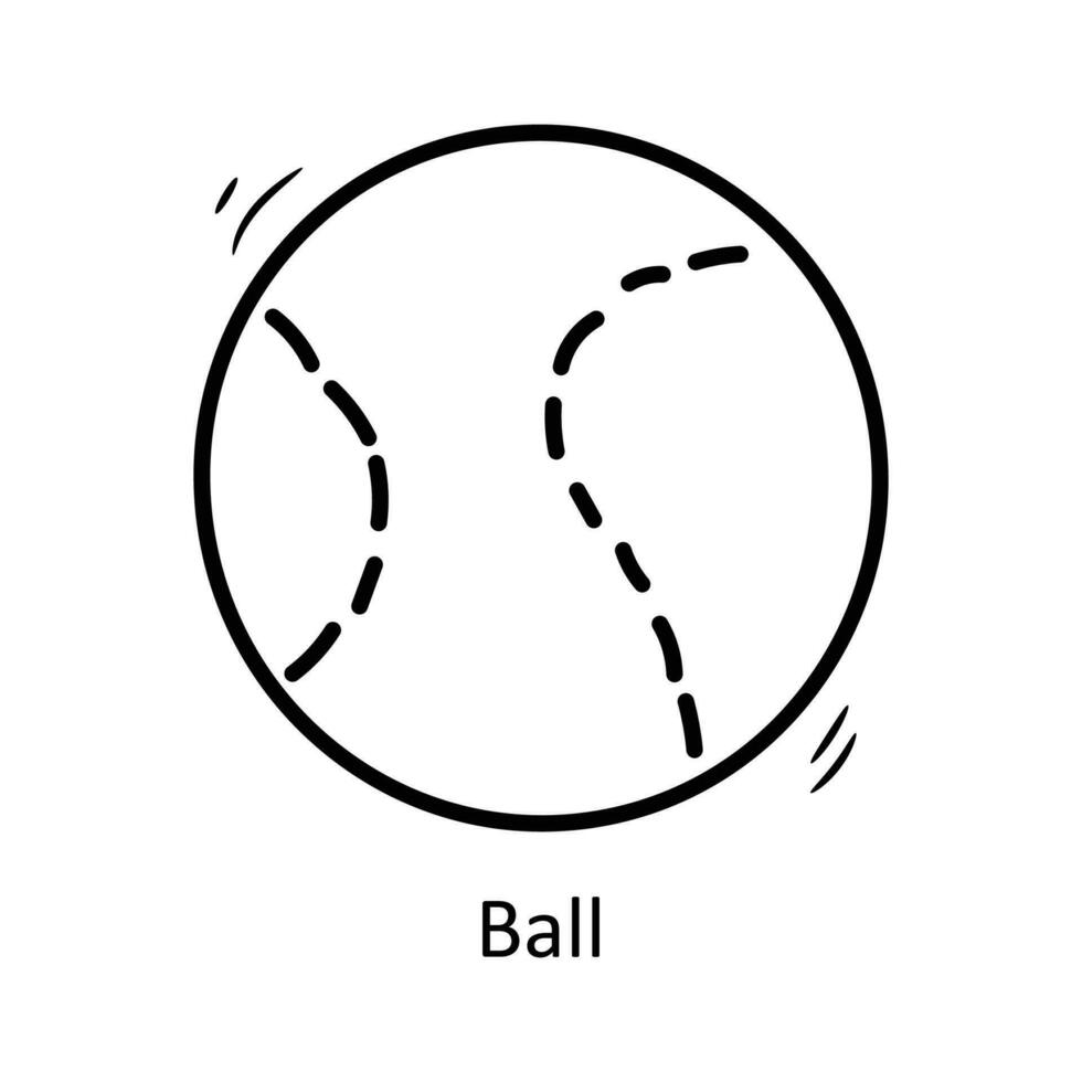 pelota vector contorno icono diseño ilustración. olímpico símbolo en blanco antecedentes eps 10 archivo