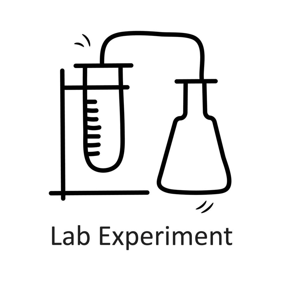 Lab Experiment vector outline Icon Design illustration. Stationery