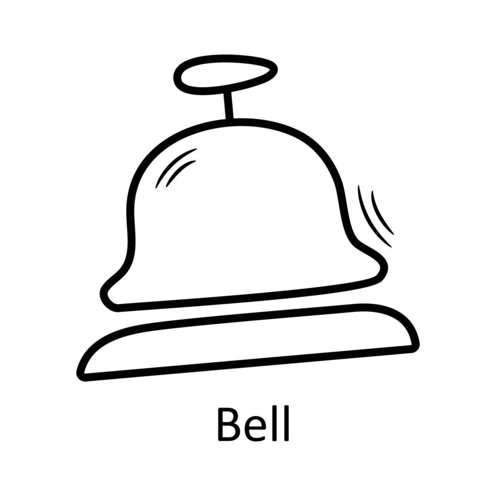 Bell vector outline Icon Design illustration. Travel Symbol on White background EPS 10 File