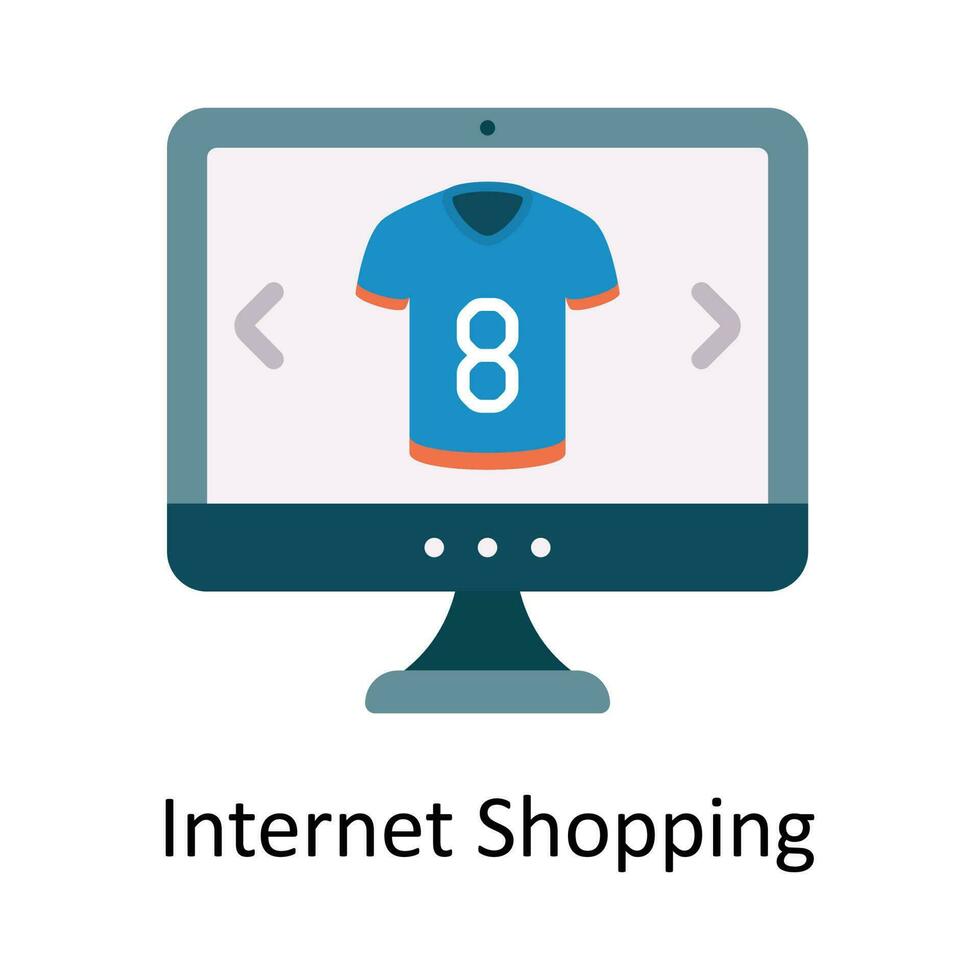 Internet compras vector plano icono diseño ilustración. Finanzas símbolo en blanco antecedentes eps 10 archivo