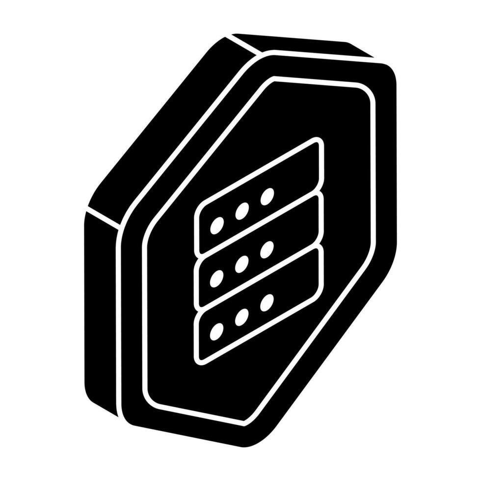 An icon design of server security vector