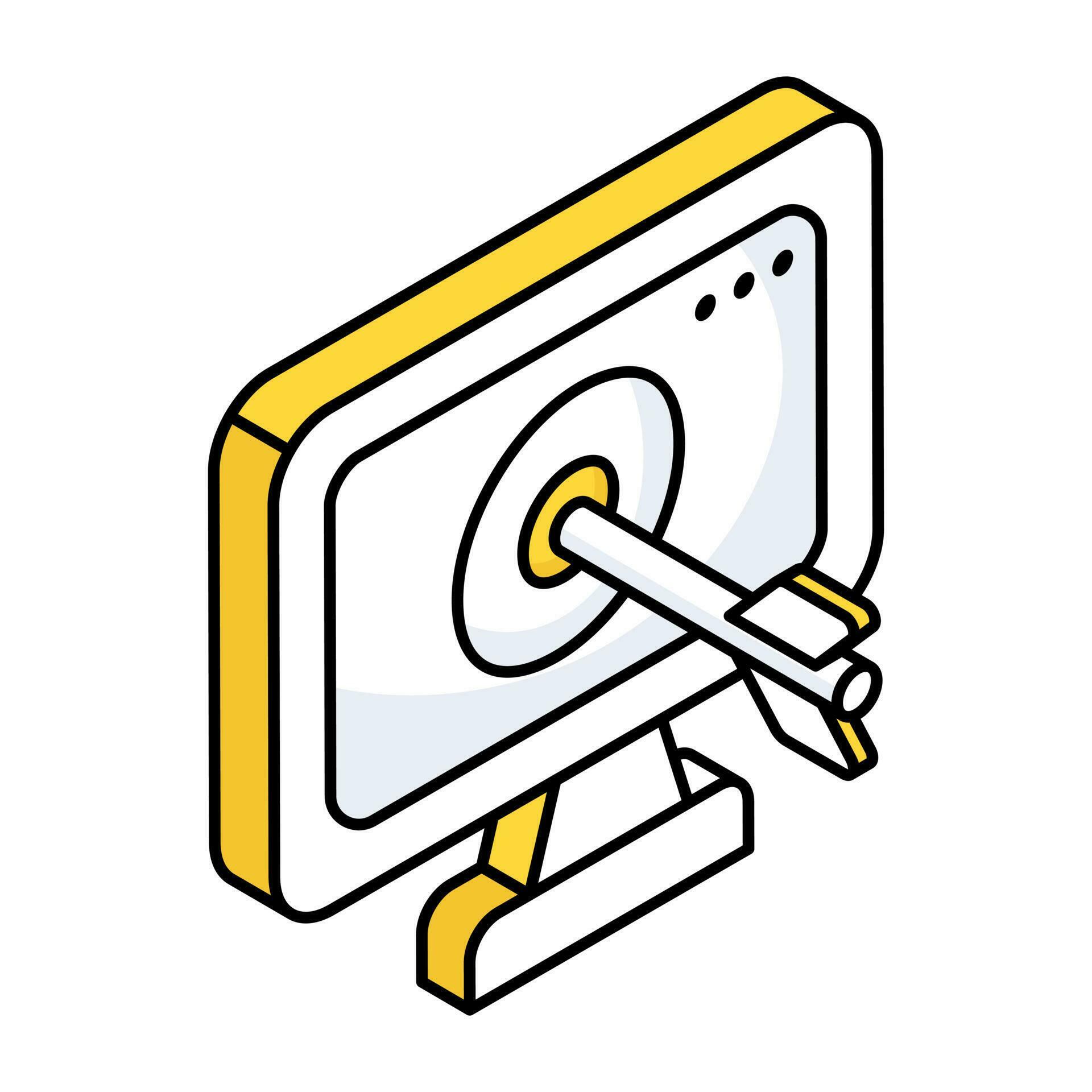 An editable design icon of target website 23691073 Vector Art at Vecteezy