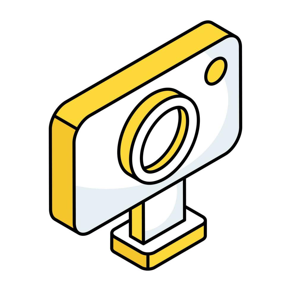 A modern technology icon of webcam vector