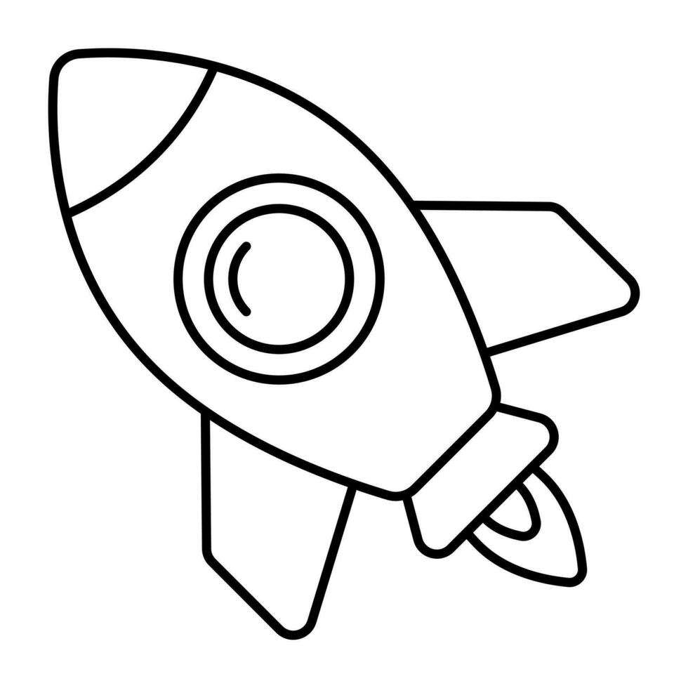 Conceptual linear design icon of launch vector