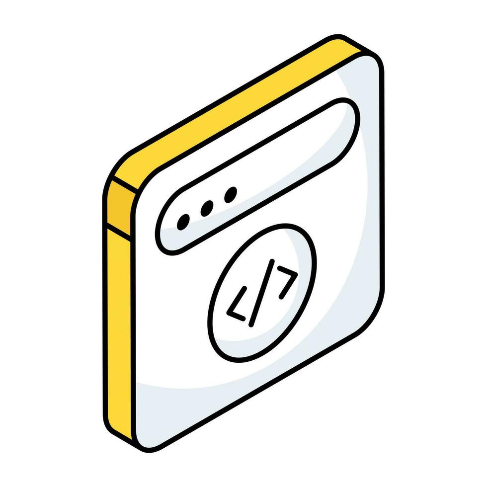 Unique design icon of web coding vector