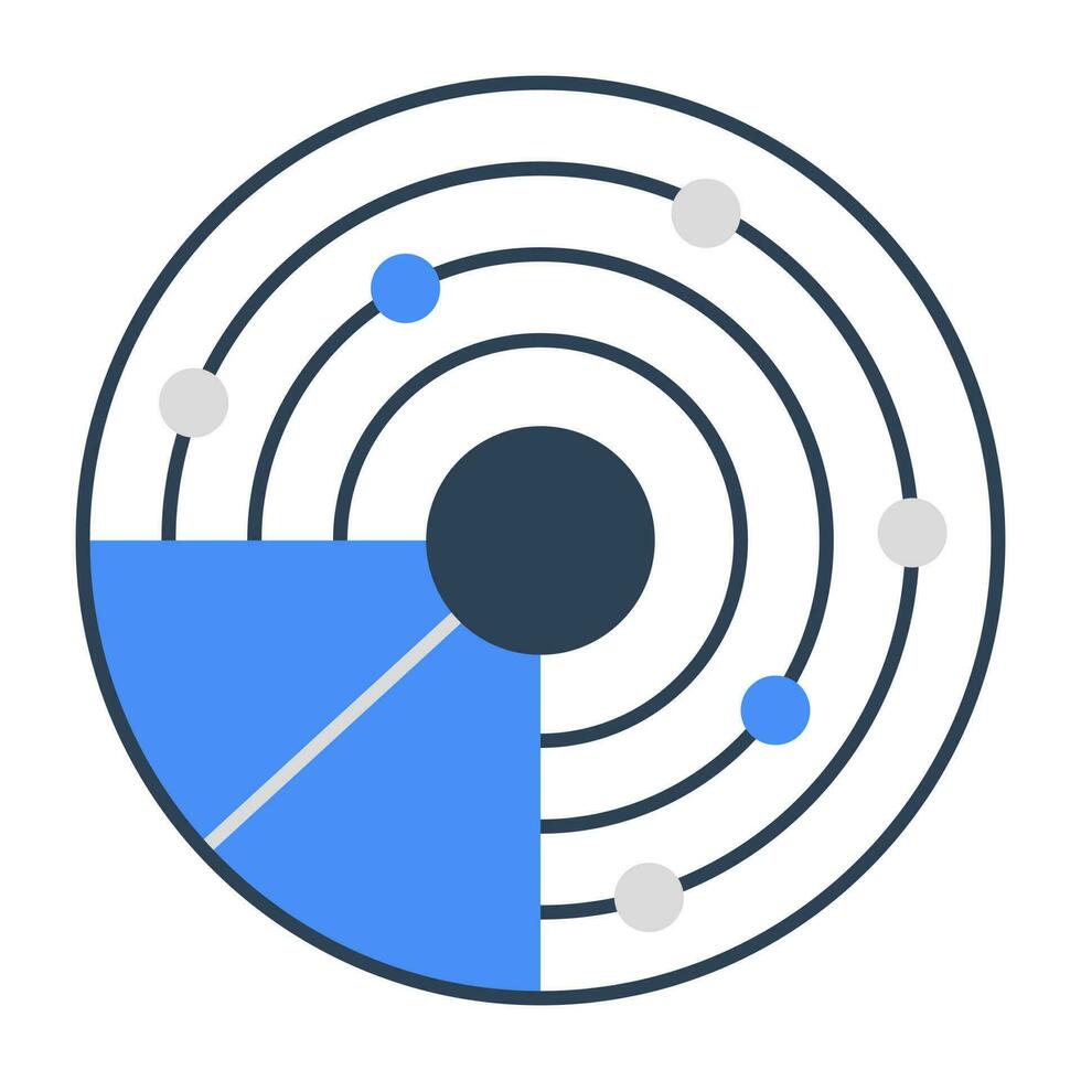 An editable design icon of radar vector