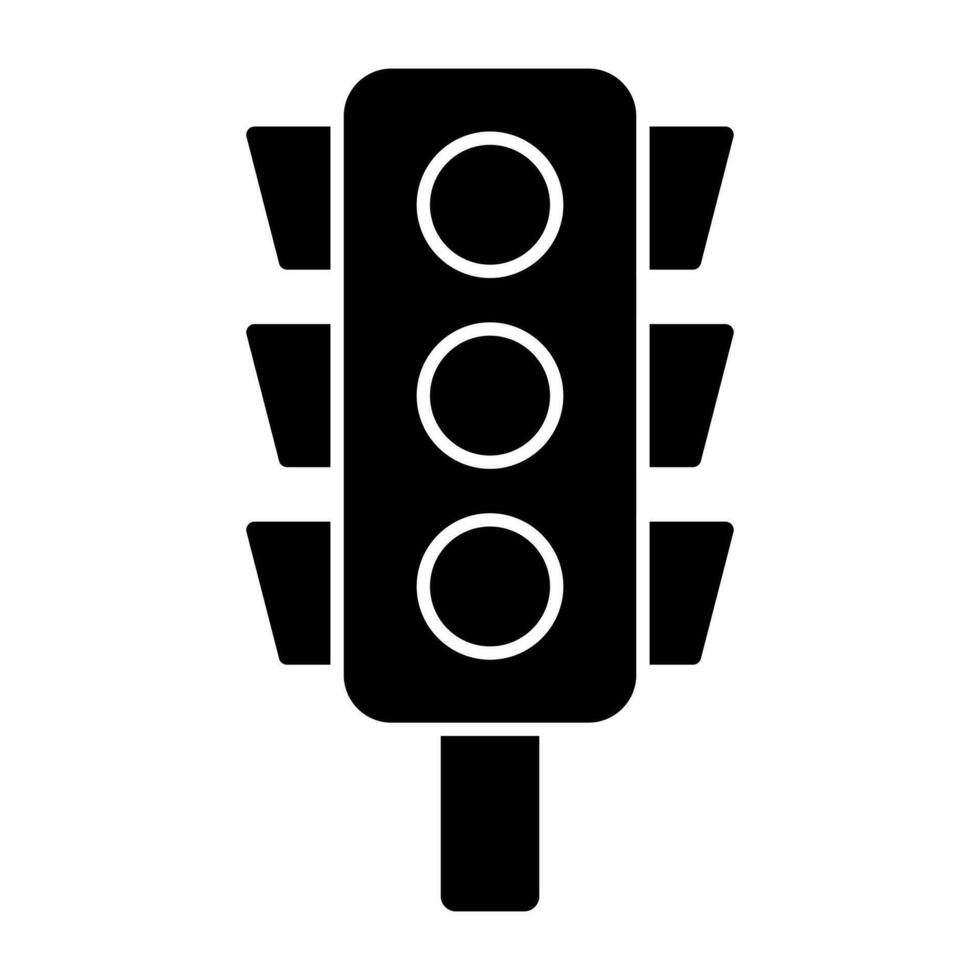 An icon design of traffic lights vector