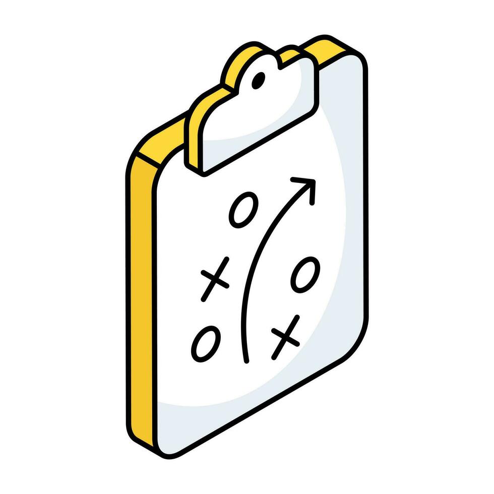 A flat design icon of stratagem vector