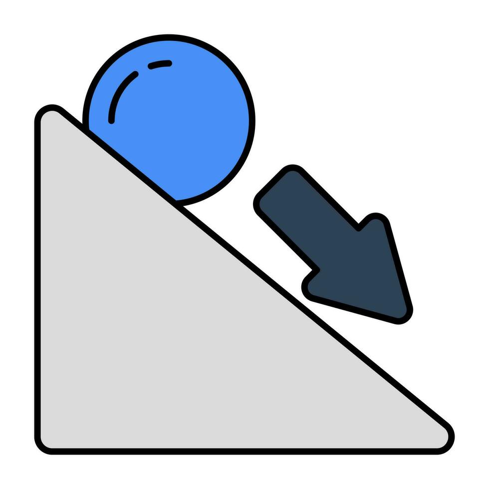 Unique design icon of inclined plane vector