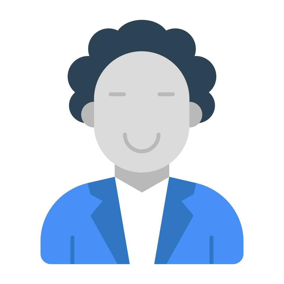An editable design icon of scientist vector