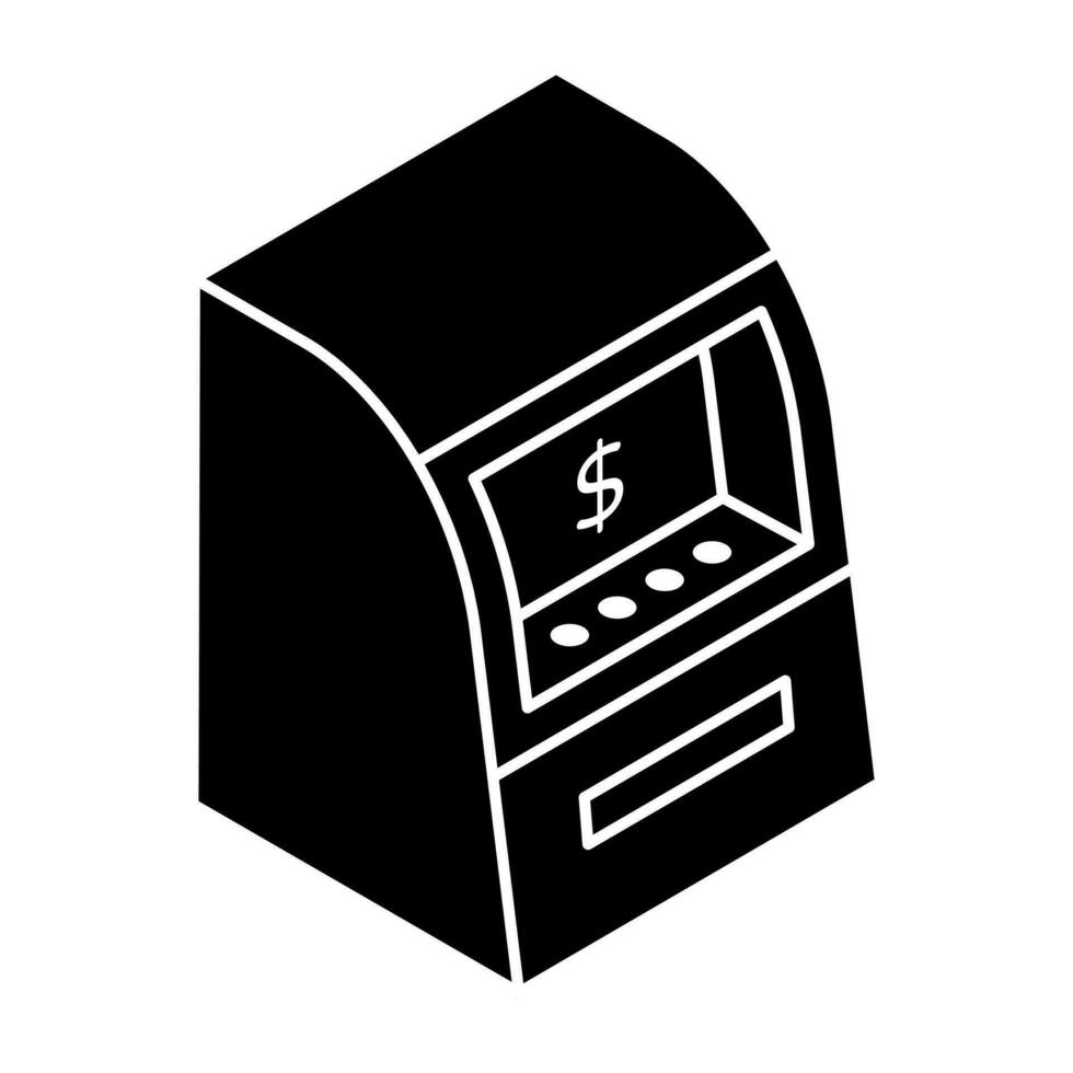 A premium download icon of cash dispenser vector