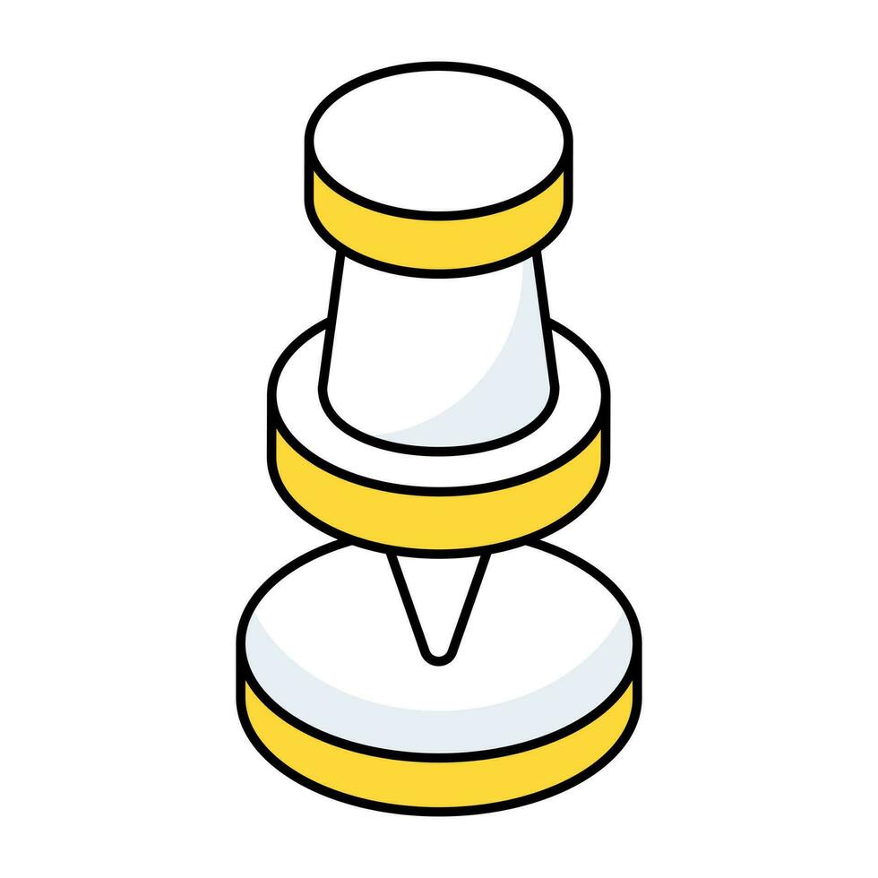 A perfect design icon of pushpin vector