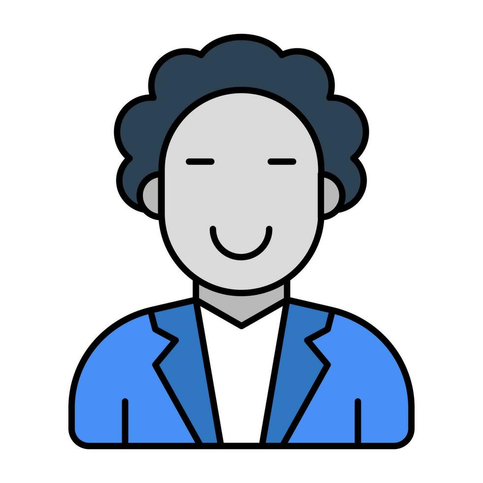 An editable design icon of scientist vector