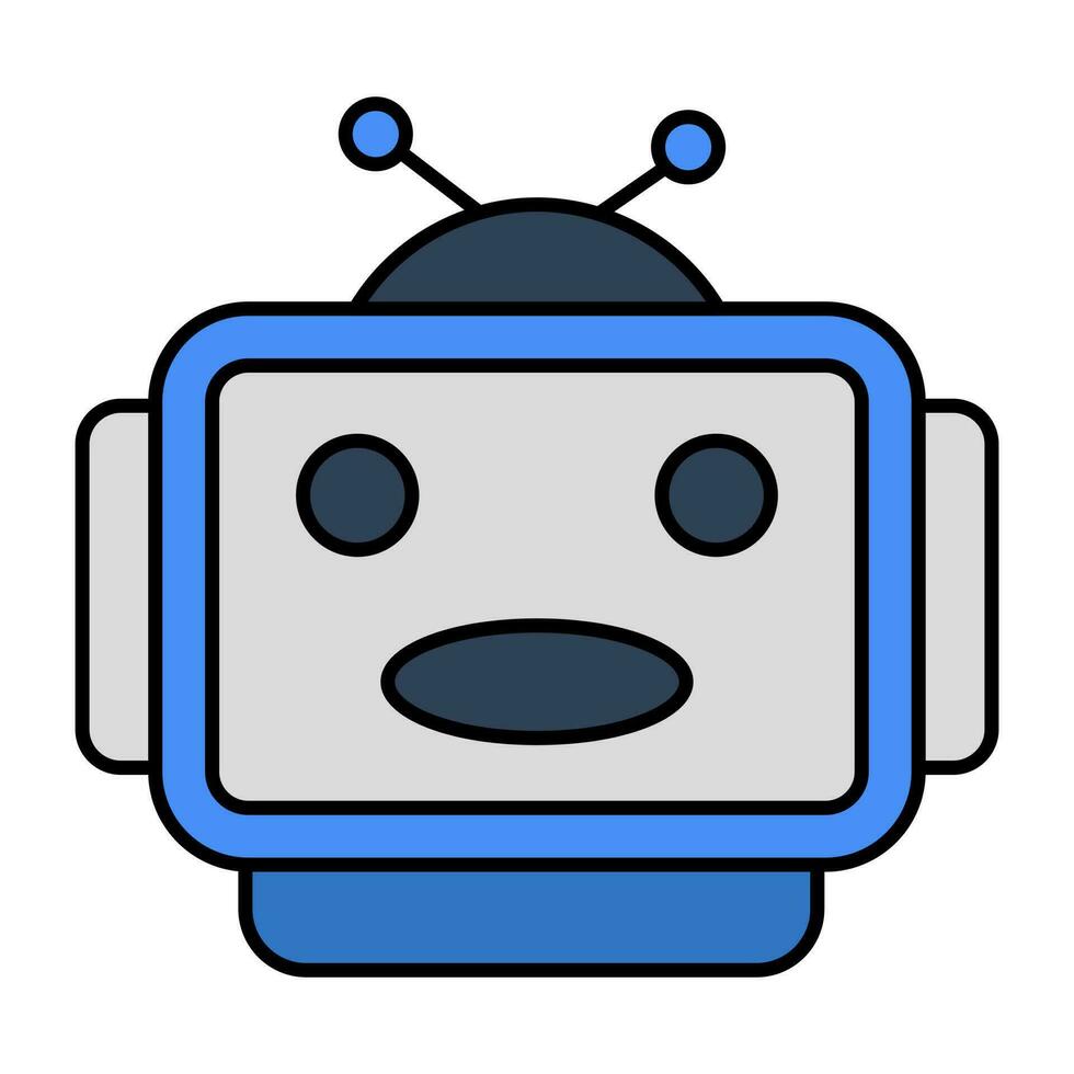 un diseño de icono de bot de conversación vector