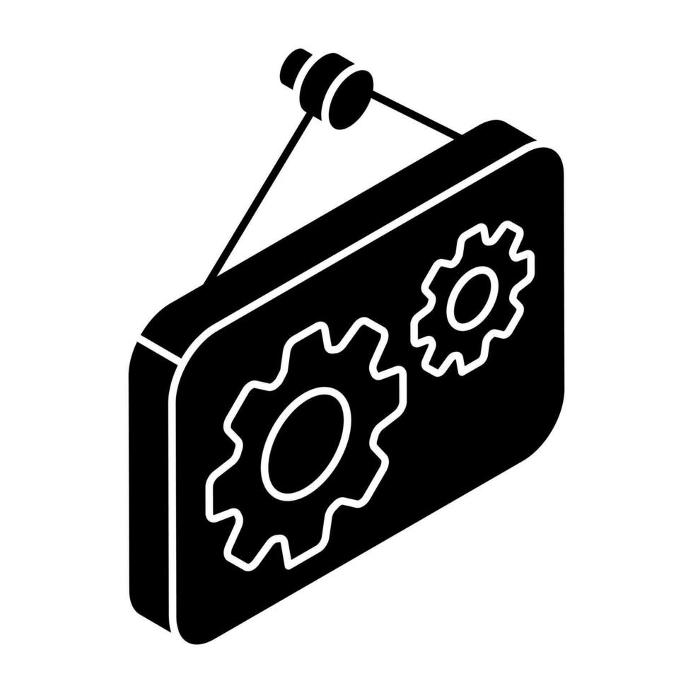 An icon design of maintenance board vector