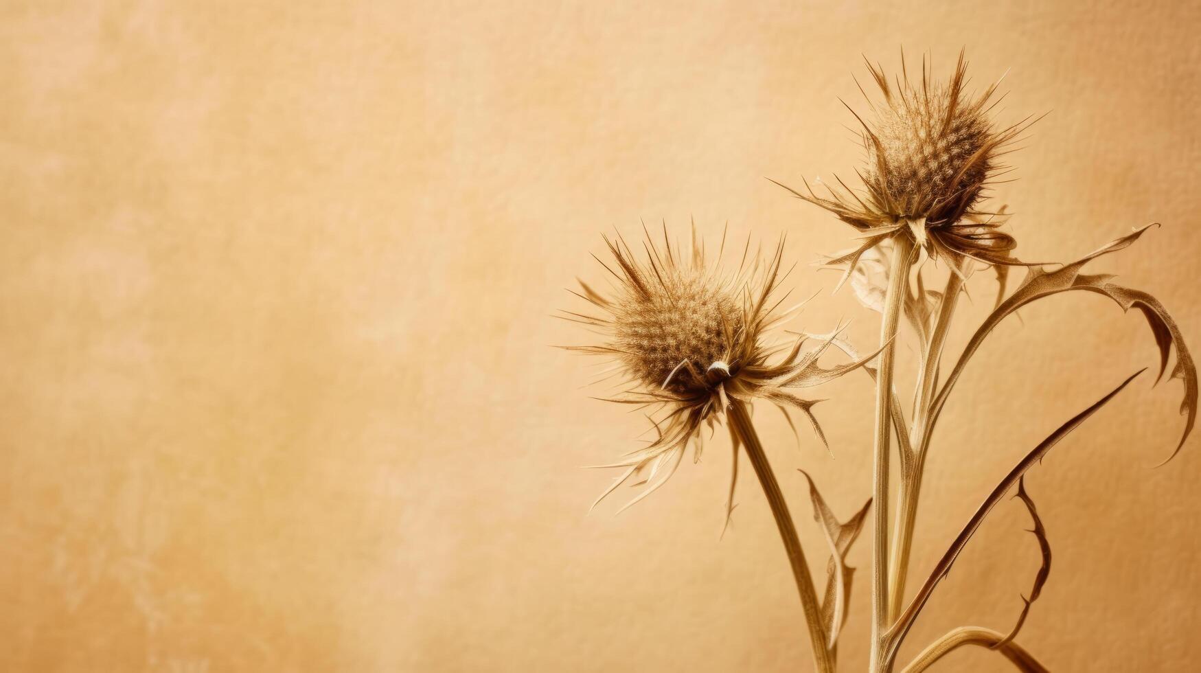 Dried thistle blossom. Illustration photo