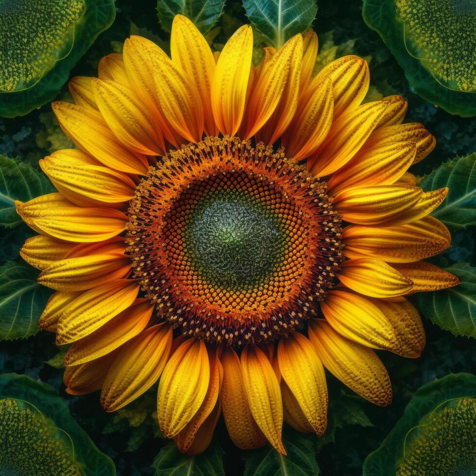 Sunflower background. Illustration photo