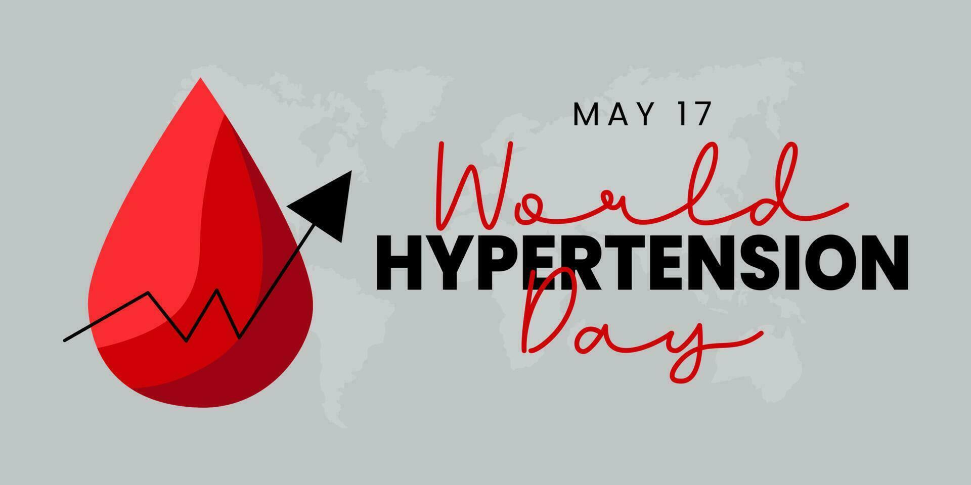 World Hypertension day. 17th May. Hypertension concept. vector illustration. 3D Illustration.