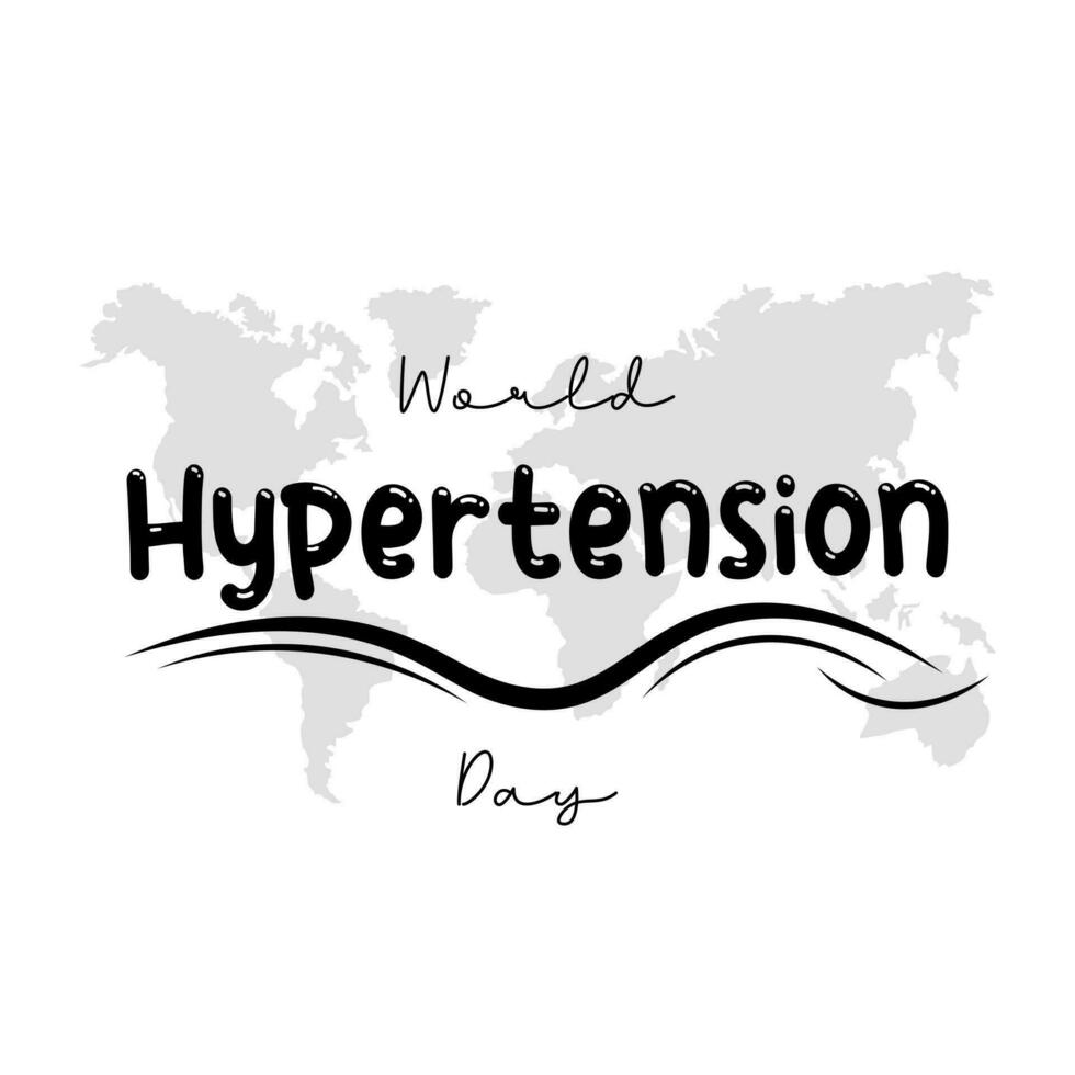 World Hypertension day. 17th May. Hypertension concept. vector illustration. 3D Illustration.